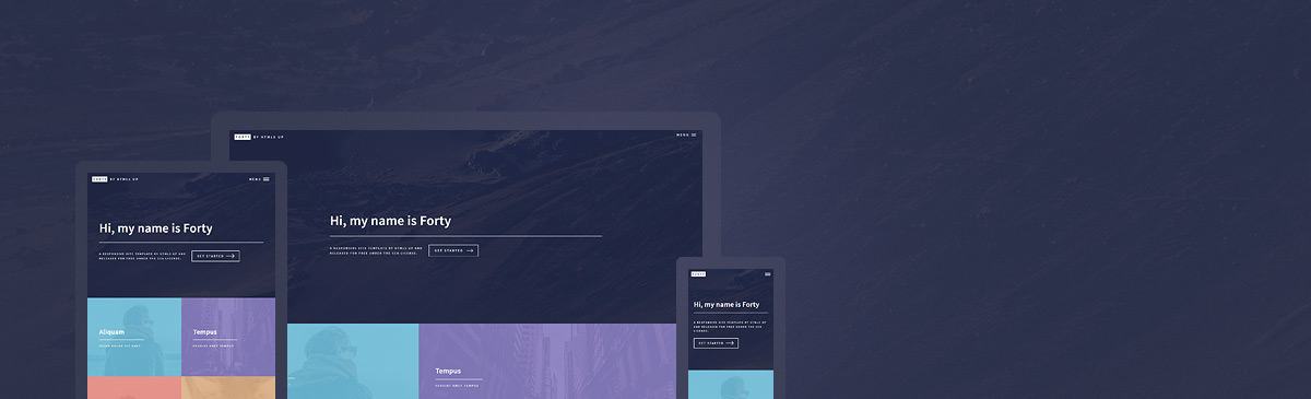 Forty template preview