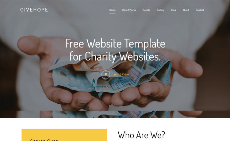 GiveHope template preview