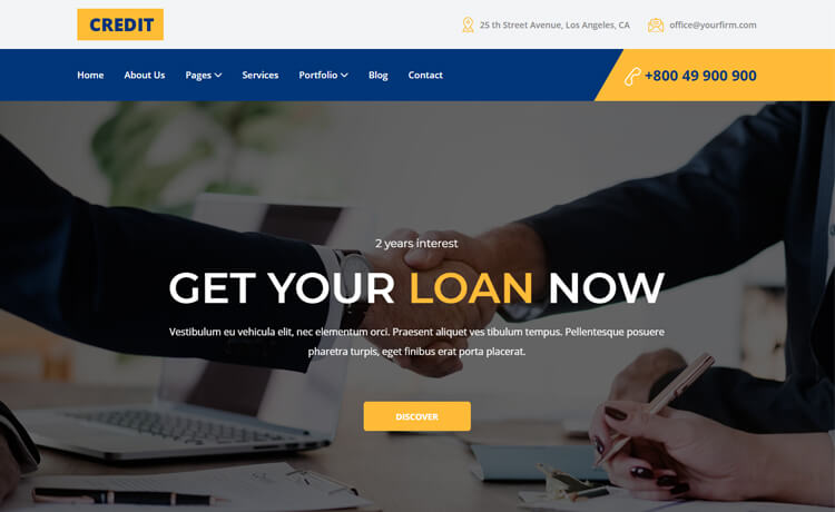 Credit template preview