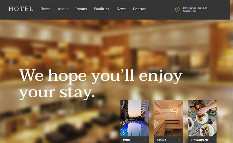 Hotel template preview