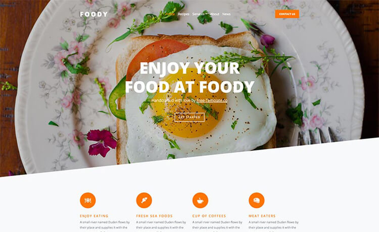 Foody template preview