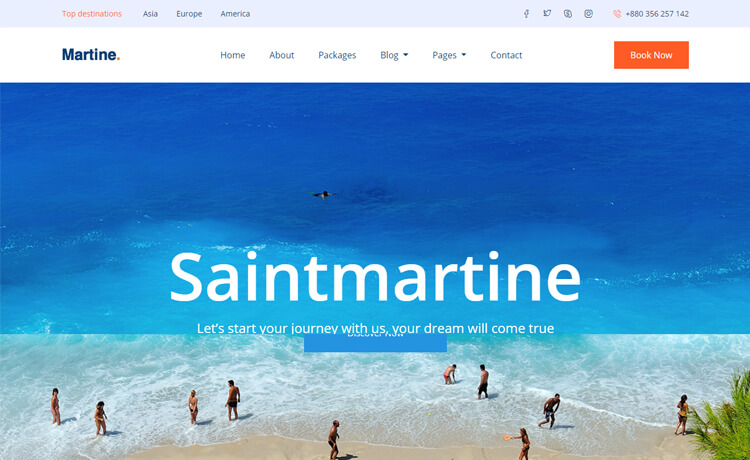 Martine template preview