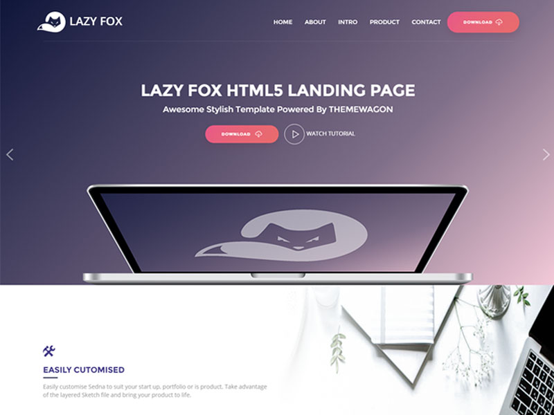 LazyFox template preview