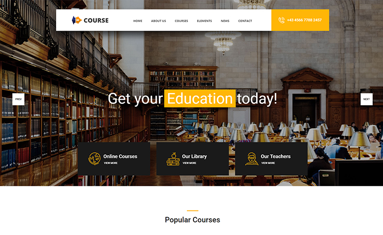 Course template preview