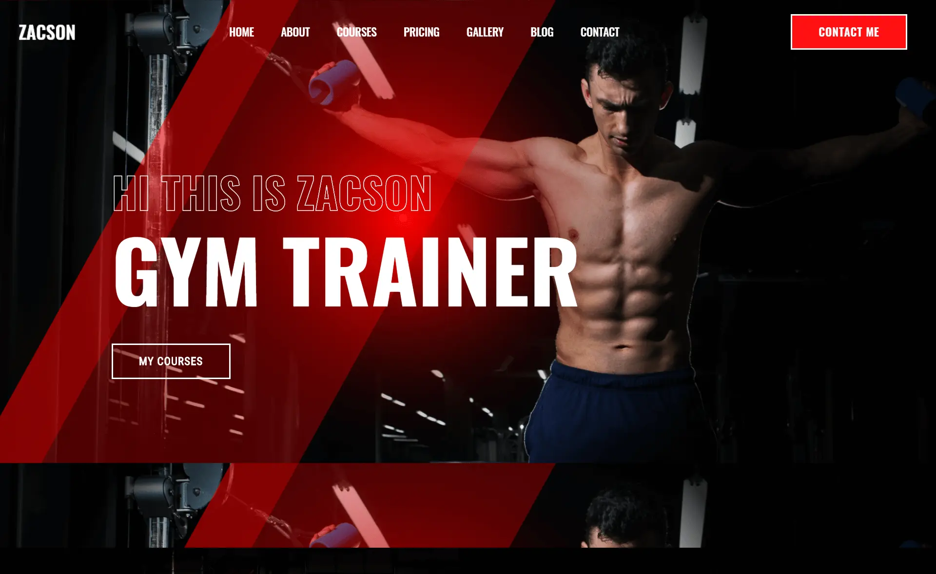 Zacson template preview